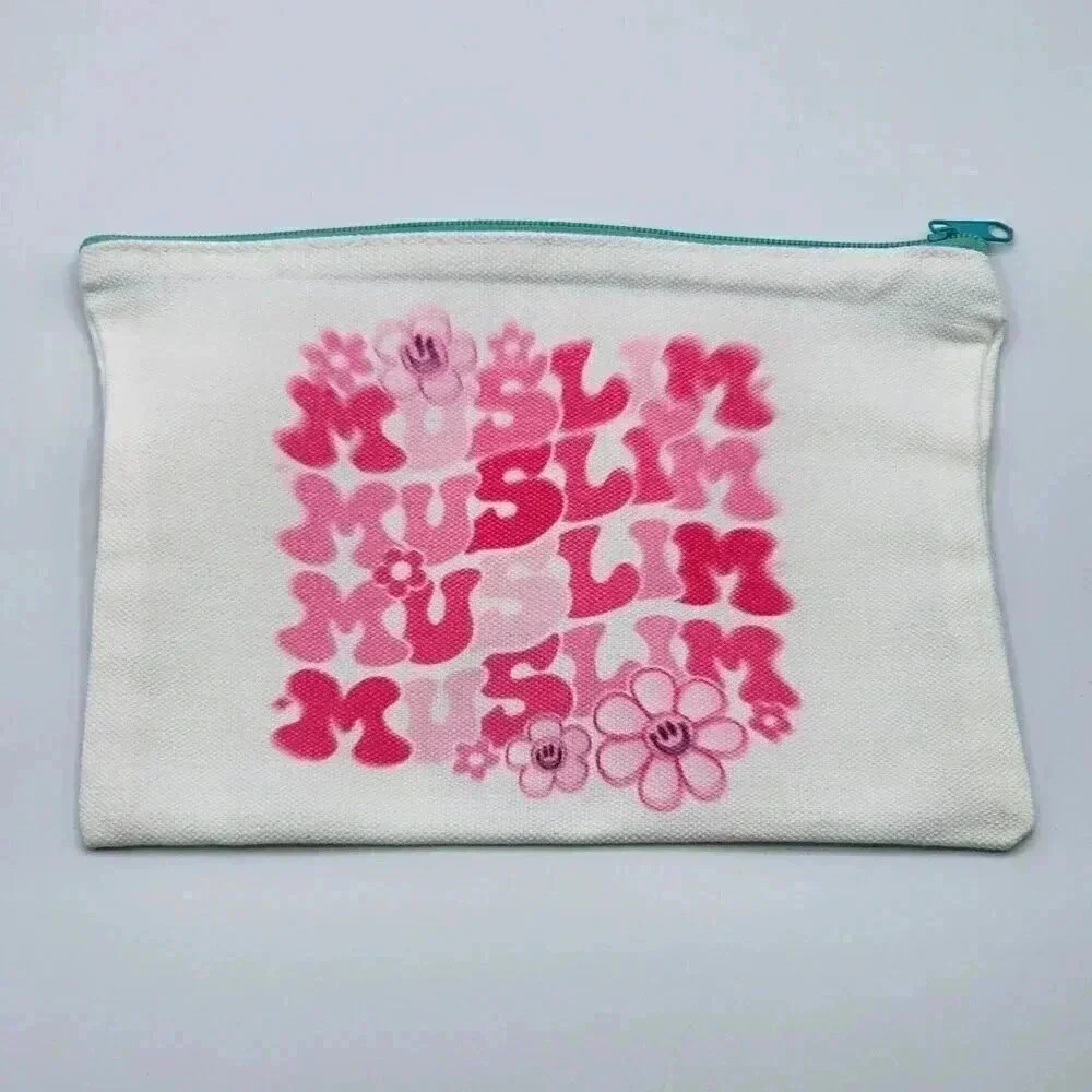 Muslim Canvas Zipper Pencil Bag Makeup Bag Pouch Bag Handmade NWT‎